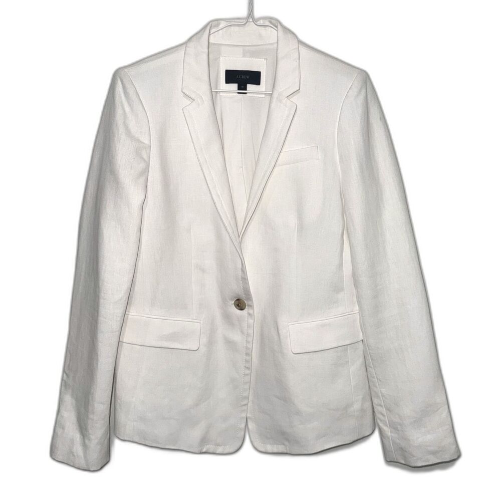 J. Crew Classic Linen Blazer - White 10 - Picture 2 of 7